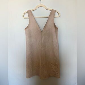 Suade beige mini dress